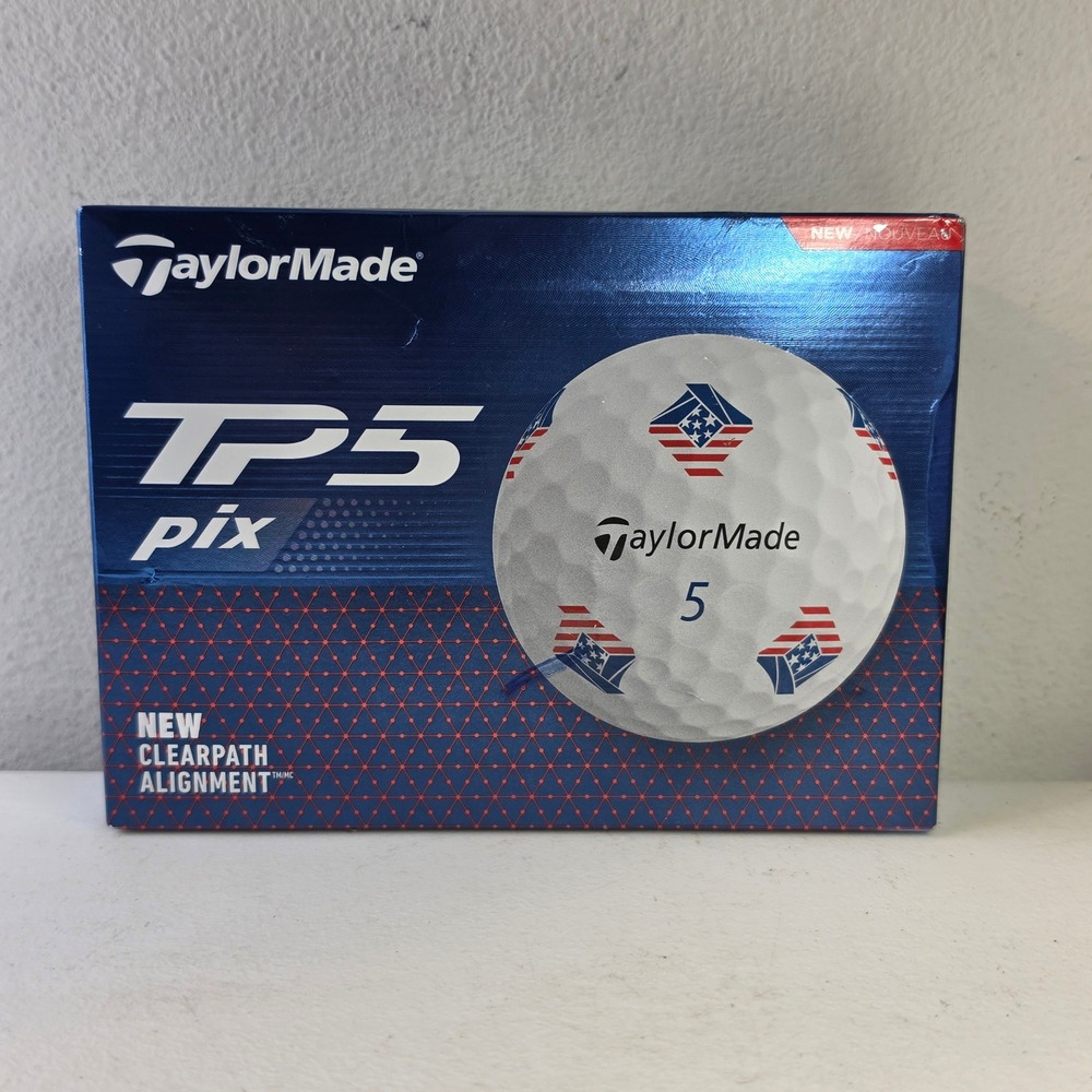 TaylorMade TP5 pix Golf Balls USA Edition Flag ClearPath 9 Balls